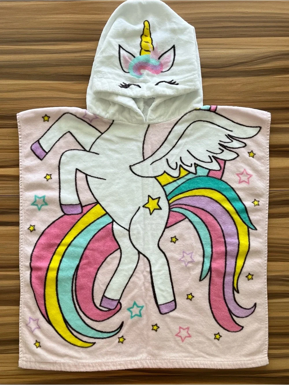 Girl’s Beach Pool Towel Bundle 100% Cotton Hooded Towels 2 Pieces